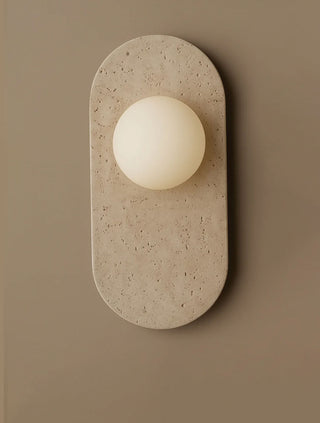 Plinto Marble Wall Sconce-Neutral Decor
