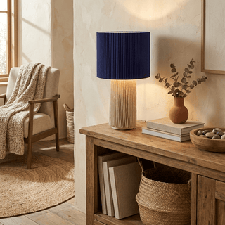 Plissa Pleated Table Lamp-Neutral Decor