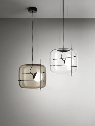 Lune Suspension en Verre Contemporaine