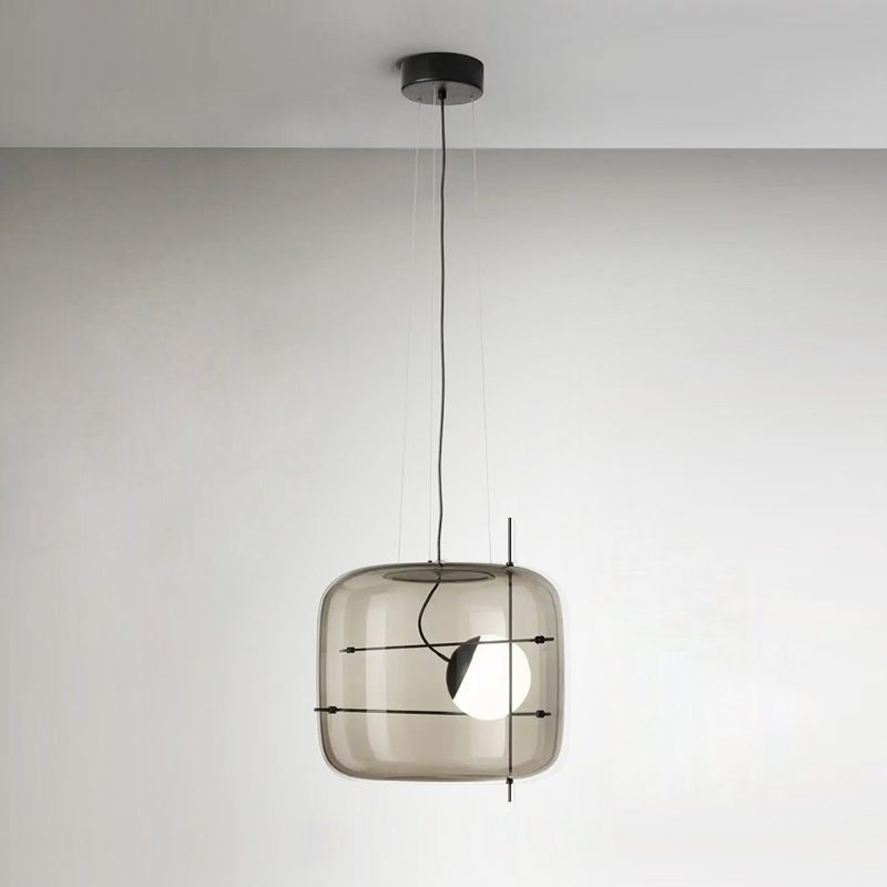 Lune Suspension en Verre Contemporaine