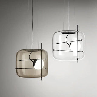 Lune Suspension en Verre Contemporaine
