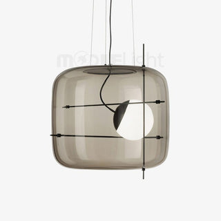 Lune Suspension en Verre Contemporaine