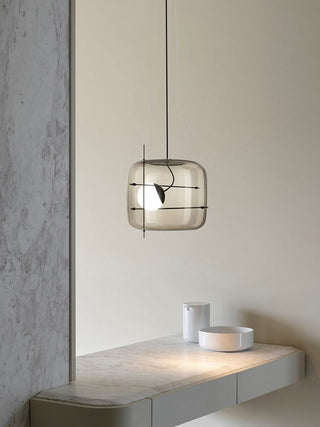 Lune Suspension en Verre Contemporaine