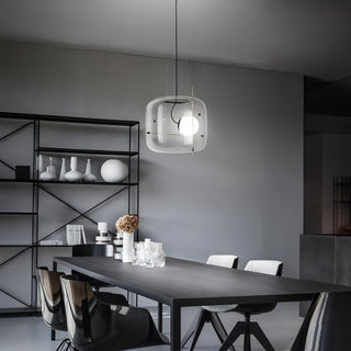 Lune Suspension en Verre Contemporaine