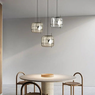 Lune Suspension en Verre Contemporaine