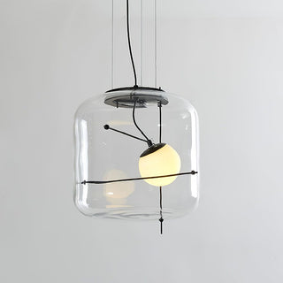 Lune Suspension en Verre Contemporaine