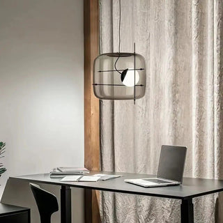 Lune Suspension en Verre Contemporaine