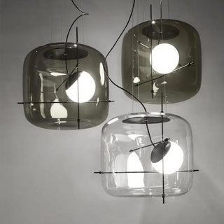 Lune Suspension en Verre Contemporaine