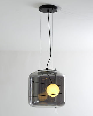 Lune Suspension en Verre Contemporaine