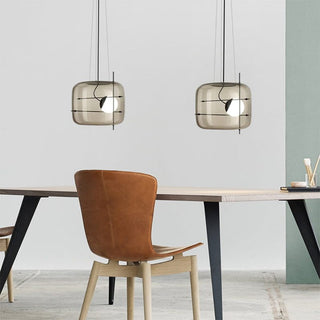 Lune Suspension en Verre Contemporaine