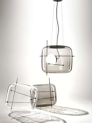 Lune Suspension en Verre Contemporaine