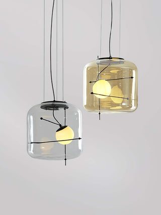 Lune Suspension en Verre Contemporaine
