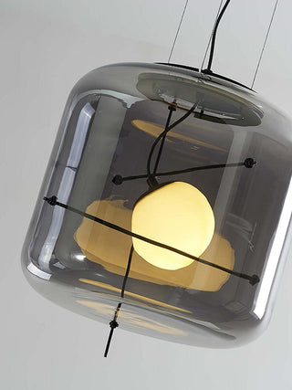 Lune Suspension en Verre Contemporaine