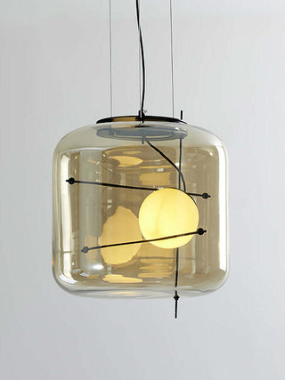 Lune Suspension en Verre Contemporaine