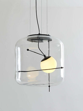 Lune Suspension en Verre Contemporaine