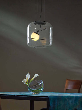 Lune Suspension en Verre Contemporaine