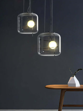 Lune Suspension en Verre Contemporaine