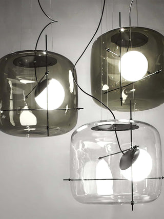 Lune Suspension en Verre Contemporaine