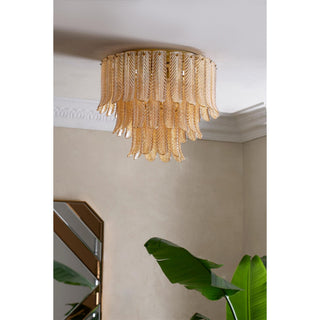 Vosolara Plafonnier Laiton Verre Luxe-Luire