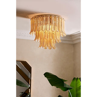Vosolara Plafonnier Laiton Verre Luxe-Luire