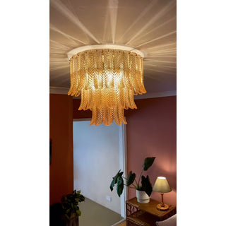 Vosolara Plafonnier Laiton Verre Luxe-Luire