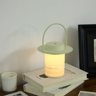 Pod Portable Rechargeable Alabaster Table Lamp-Neutral Decor