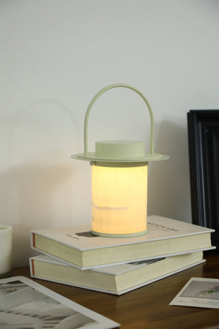 Pod Portable Rechargeable Alabaster Table Lamp-Neutral Decor