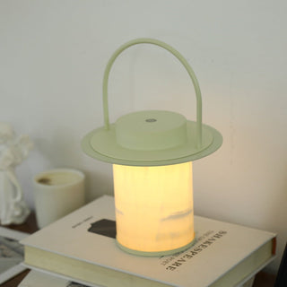 Pod Portable Rechargeable Alabaster Table Lamp-Neutral Decor