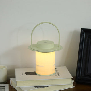 Pod Portable Rechargeable Alabaster Table Lamp-Neutral Decor