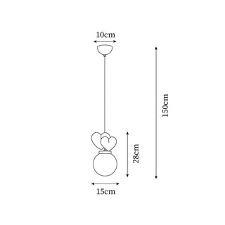 Pokoch Lustra Lampe Suspendue Love Élégante-Luire
