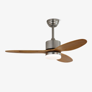 Ventilateur de Plafond Minimaliste Elara en Bois avec Lumière