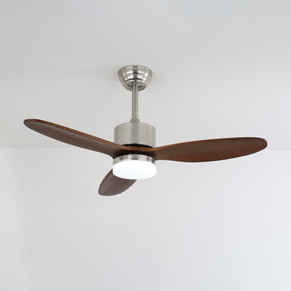 Ventilateur de Plafond Minimaliste Elara en Bois avec Lumière