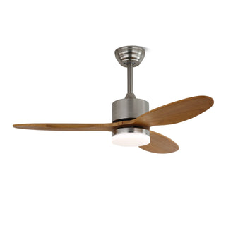 Ventilateur de Plafond Minimaliste Elara en Bois avec Lumière