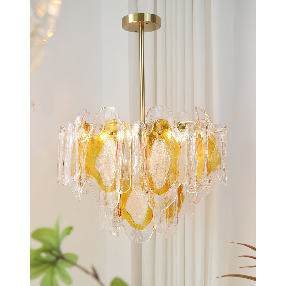 Zecaryra Lustre en Verre Luxe Postmoderne