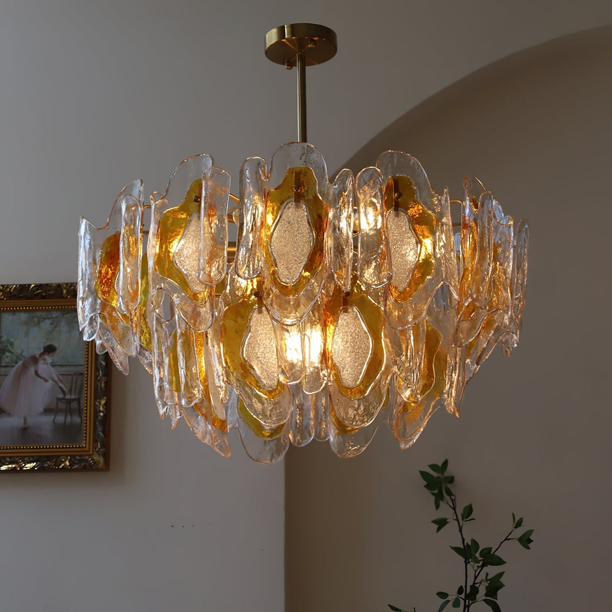 Zecaryra Lustre en Verre Luxe Postmoderne
