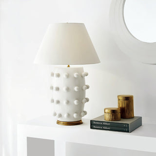 Nanex Lampe de Table en Céramique Et Tissu