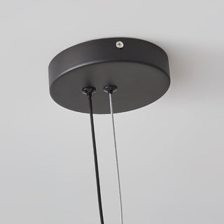 Lustra Suspension Lampe Anneau Noir Rond