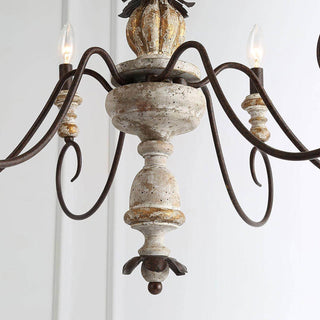 Zonorira Lustre en Bois Industriel Vintage