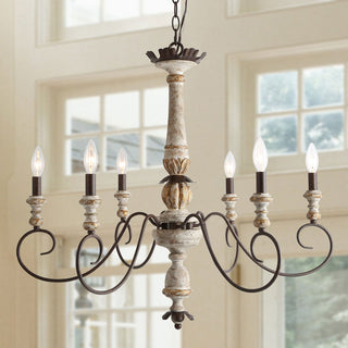 Zonorira Lustre en Bois Industriel Vintage