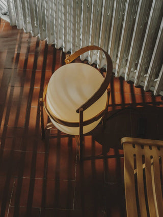 Lethra Lampe de Table en Bois Et Verre