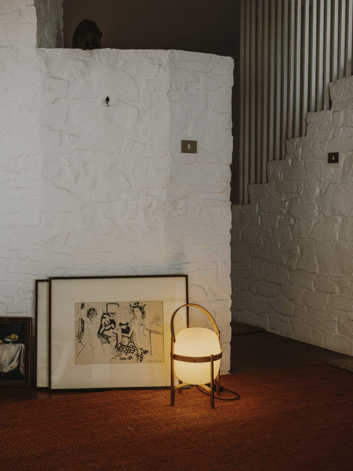 Lethra Lampe de Table en Bois Et Verre