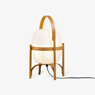 Lethra Lampe de Table en Bois Et Verre