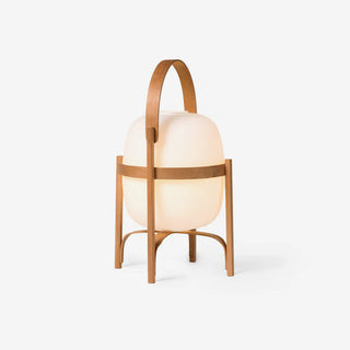 Lethra Lampe de Table en Bois Et Verre