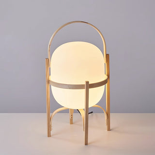 Lethra Lampe de Table en Bois Et Verre