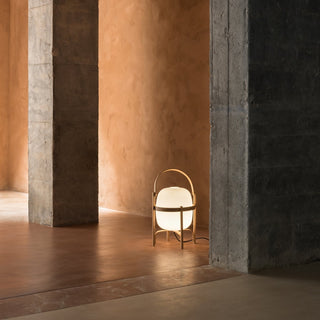 Lethra Lampe de Table en Bois Et Verre