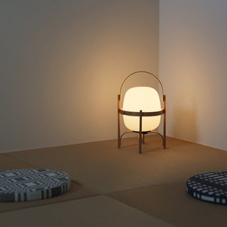 Lethra Lampe de Table en Bois Et Verre