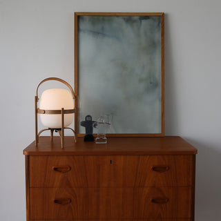 Lethra Lampe de Table en Bois Et Verre