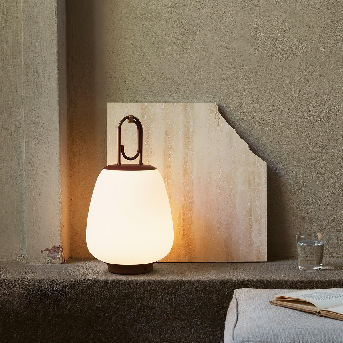 Olloril Contemporary Glass Table Lamp-Neutral Decor