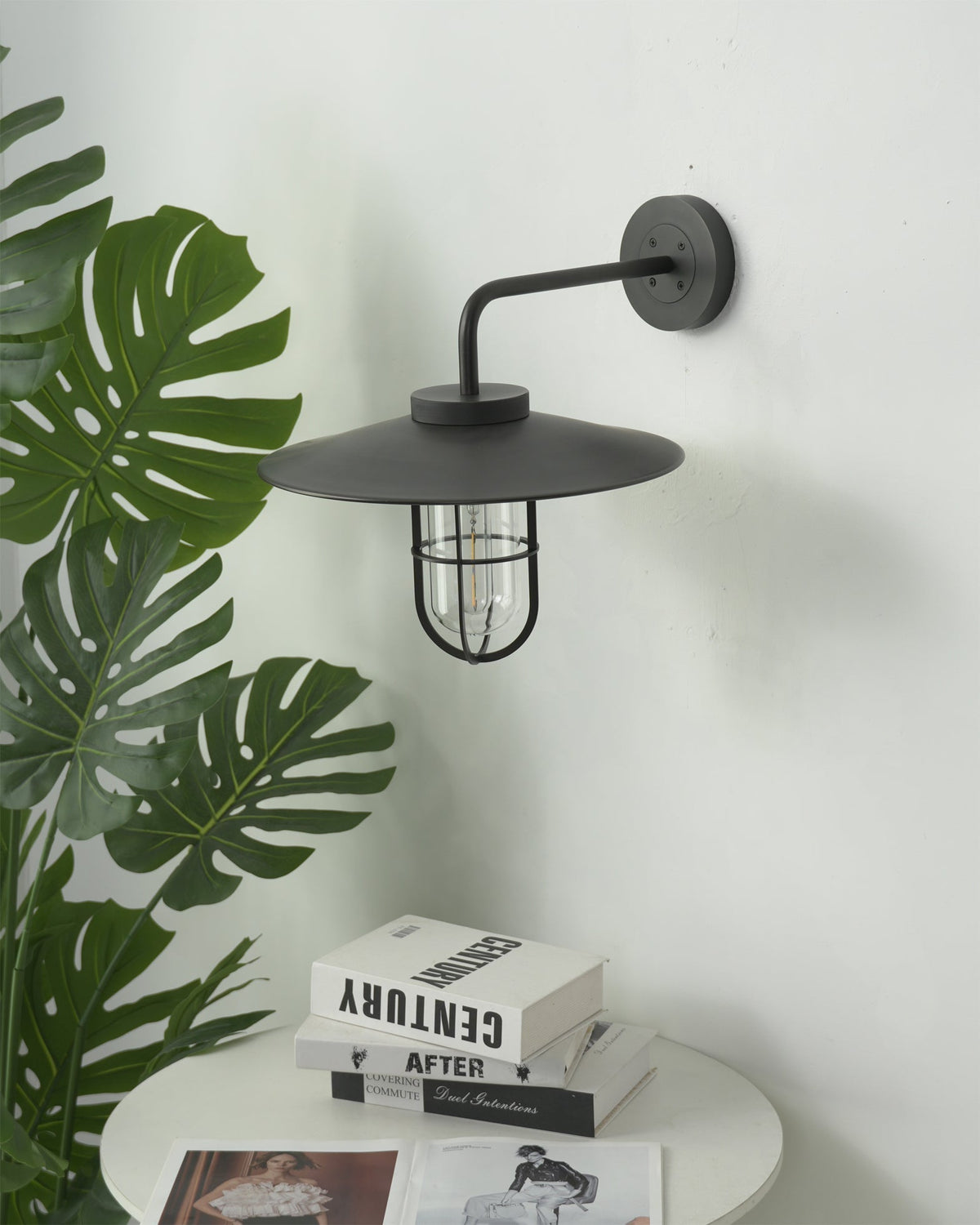 Portree Wall Light shown installed in a modern living room.
