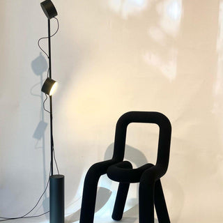 Arisha Lampadaire Linéaire Minimaliste, Métal/Acrylique, Noir, Salon